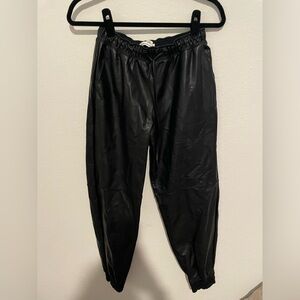 Leather Joggers